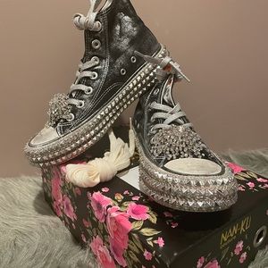 Free People Nan-Ku Cruise Studded Hi Top Sneaker